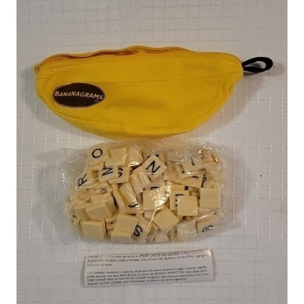 Bananagrams - Original Word Game Yellow Banana Pouch - Instructions Included‎
